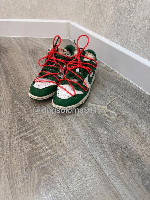 Nike Dunk Low Off-White Pine-Green 8 us LEGIT