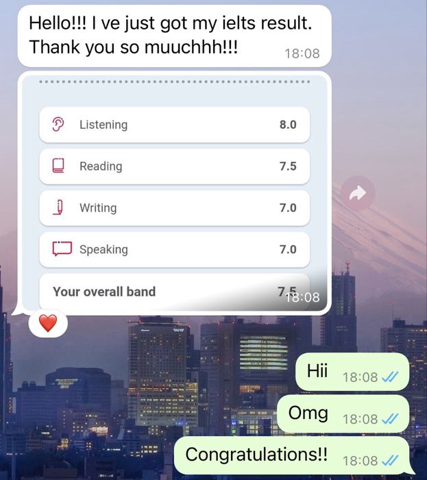 Репетитор IELTS с личным баллом 8.0