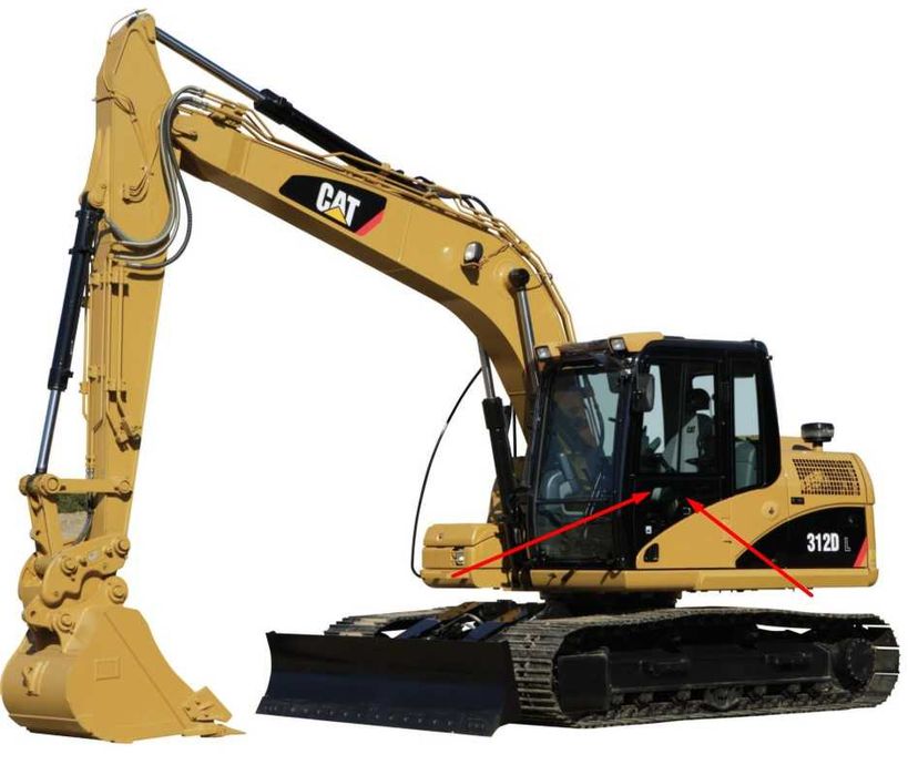 Parbriz/Geam/Luneta pt CATERPILLAR 312D/319D/320D/323D/329/345D/349D
