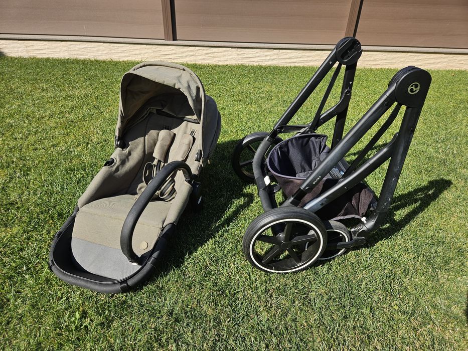 Carucior 2 in 1 CYBEX Balios S, 5 puncte, 0 luni - 4 ani, kaki