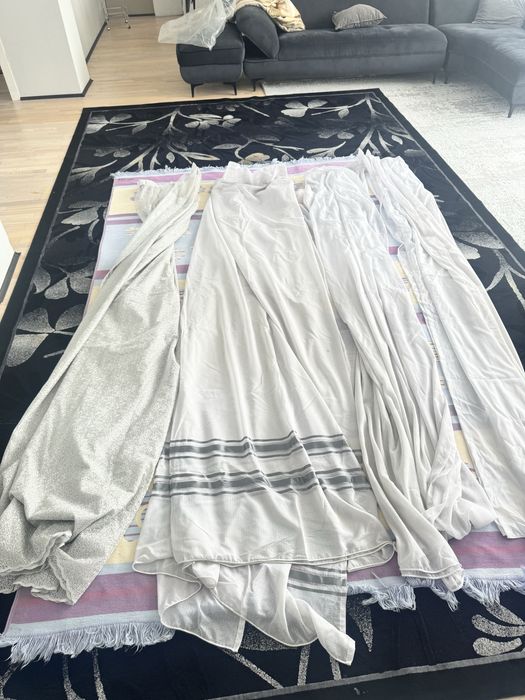 Тюль 290 см разной ширины