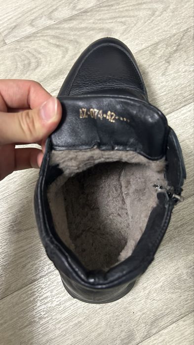 Кожаный ботинка заря