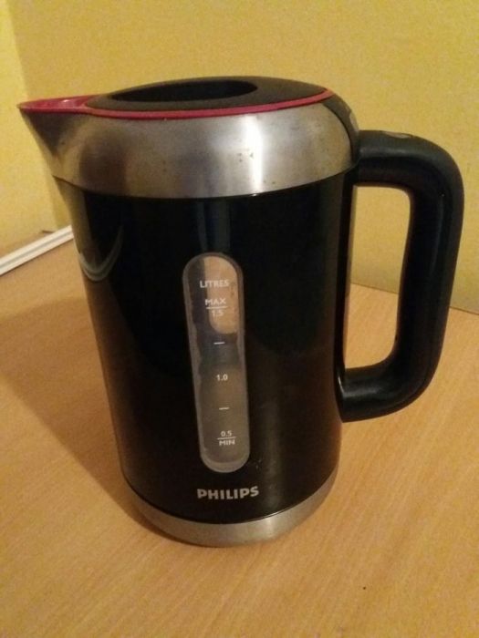 Fierbator cordless Philips HD4686/30, 2400 W, 1.5 l, Negru