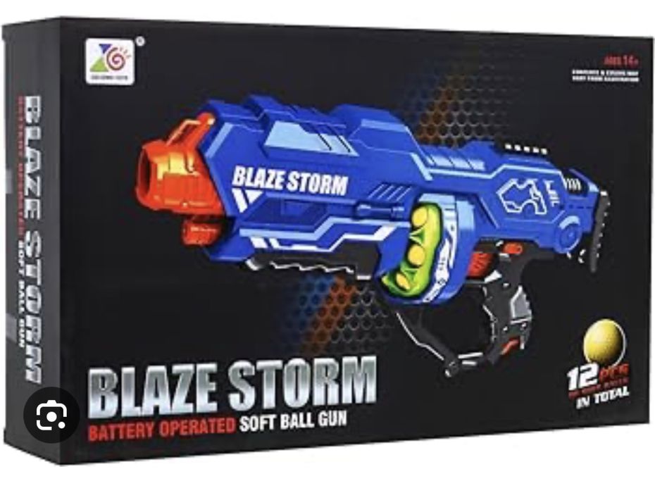Бластер Blaze storm 12 мягких пуль