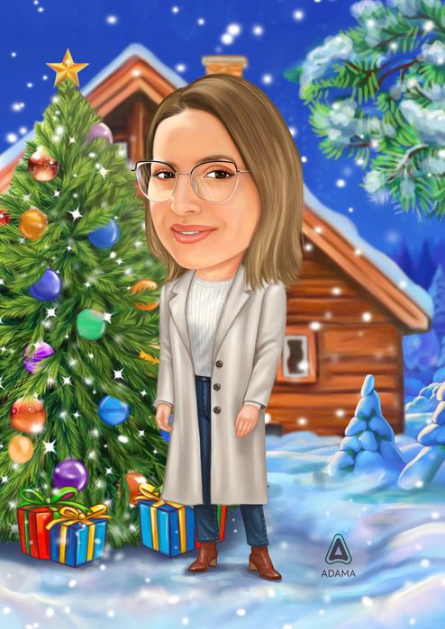 Коледен подарък за семейство и приятели – персонална карикатура