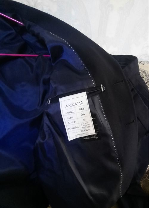 Синий Школьный костюм