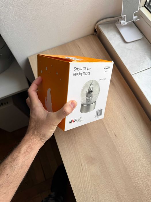 Glob de zăpadă - Idee Cadou (Snow Globe Gnome Silver)