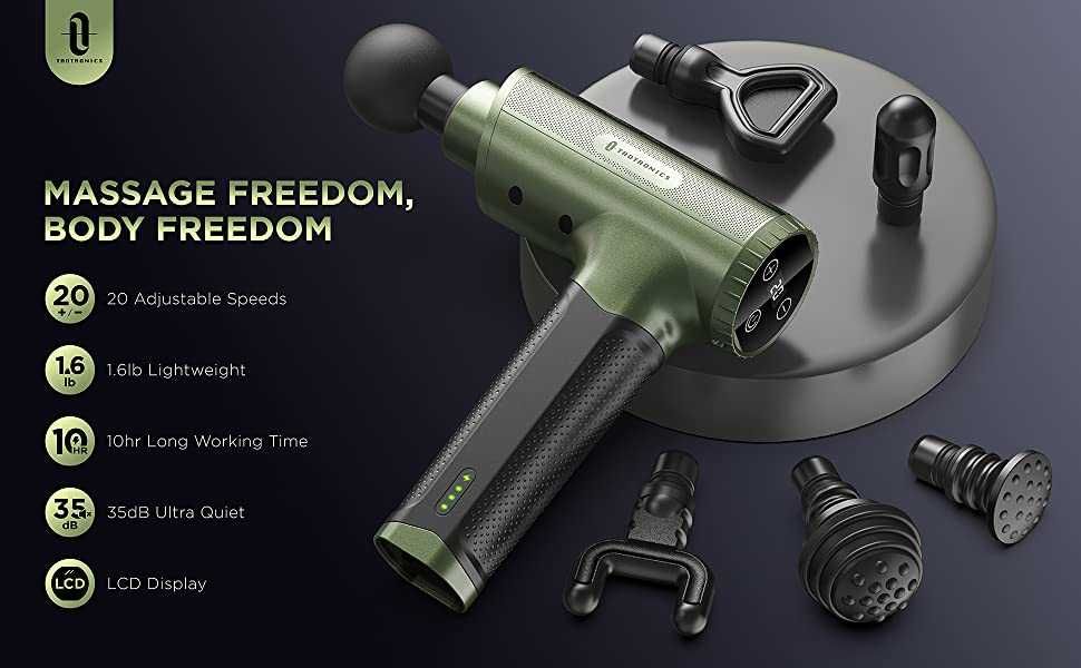 TaoTronics Muscle Massage Gun вибрационен масажен пистолет