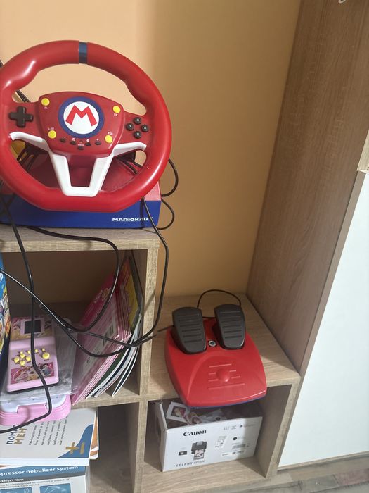 Гейминг волан с педали Hori - Mario Kart Racing Wheel Pro Mini (Nintendo Switch 2)