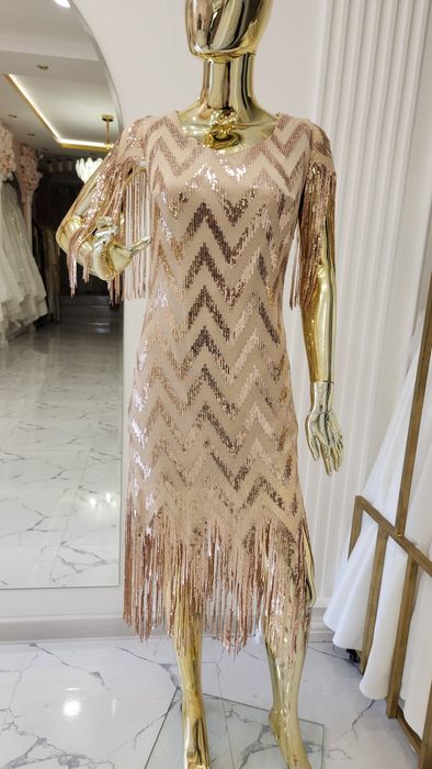 Золотисток вечерное платье