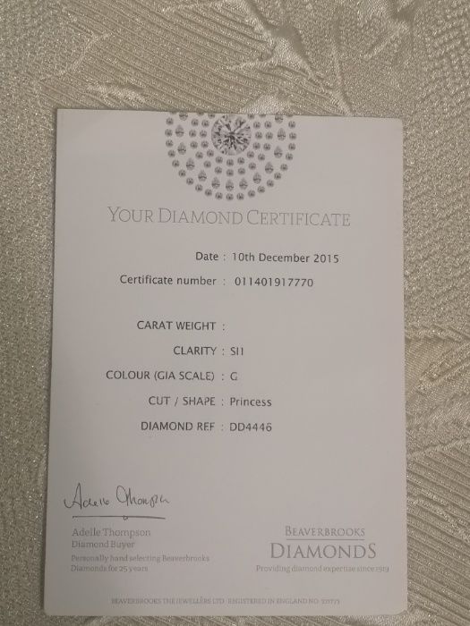 Годежен пръстен: платина с диаманти