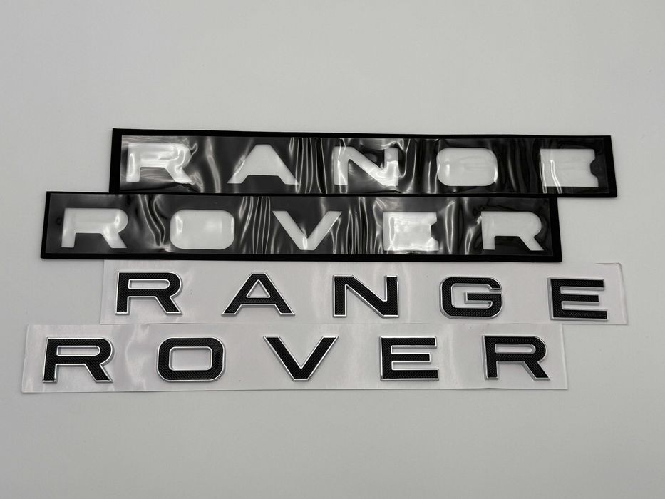 Embleme Compatibile Range Rover fata spate rosu negru crom