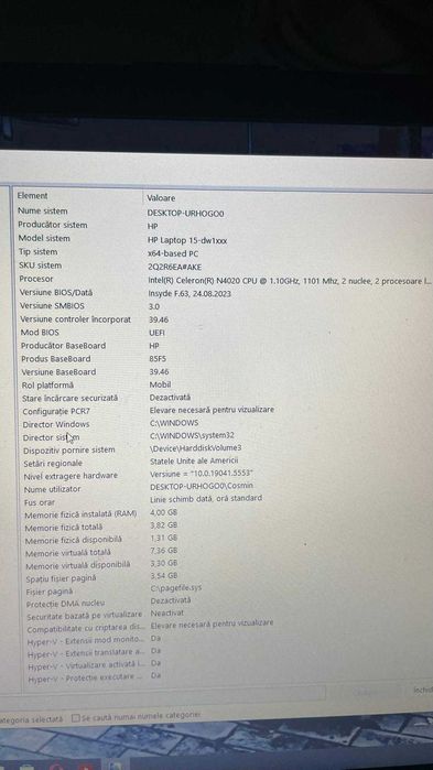 Vând Laptop HP 15 office