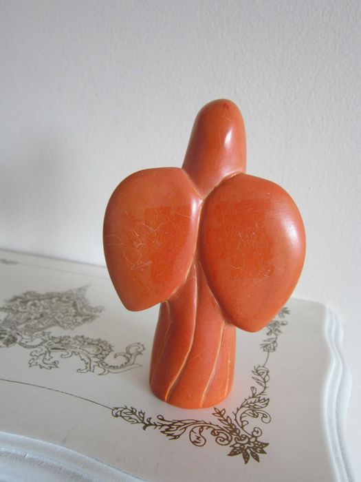 Craciun cadou rar Maria cu Pruncul Sculptura stilizata piatra 1980