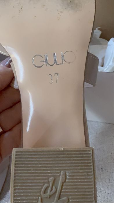 Sandale elegante GIULIO din piele, nude/roz pudrat, mărimea 37