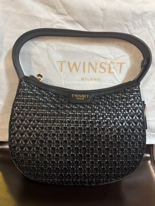 Чанта Twinset с плетен ефект