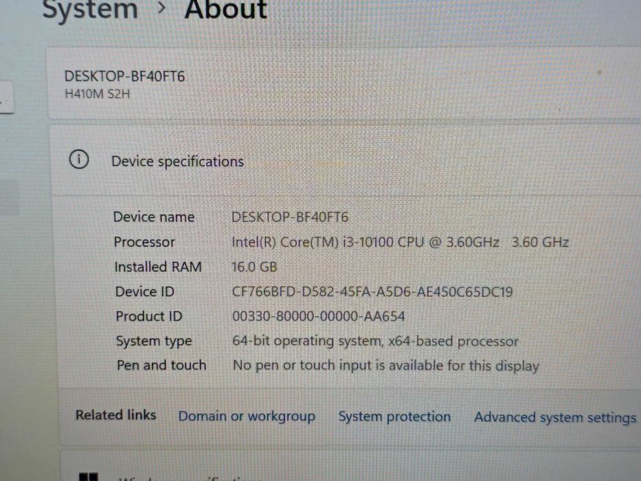 Unitate PC Gaming, i3-10100, ram 16 gb, RTX 3050 OEM 8 Gb dedicat