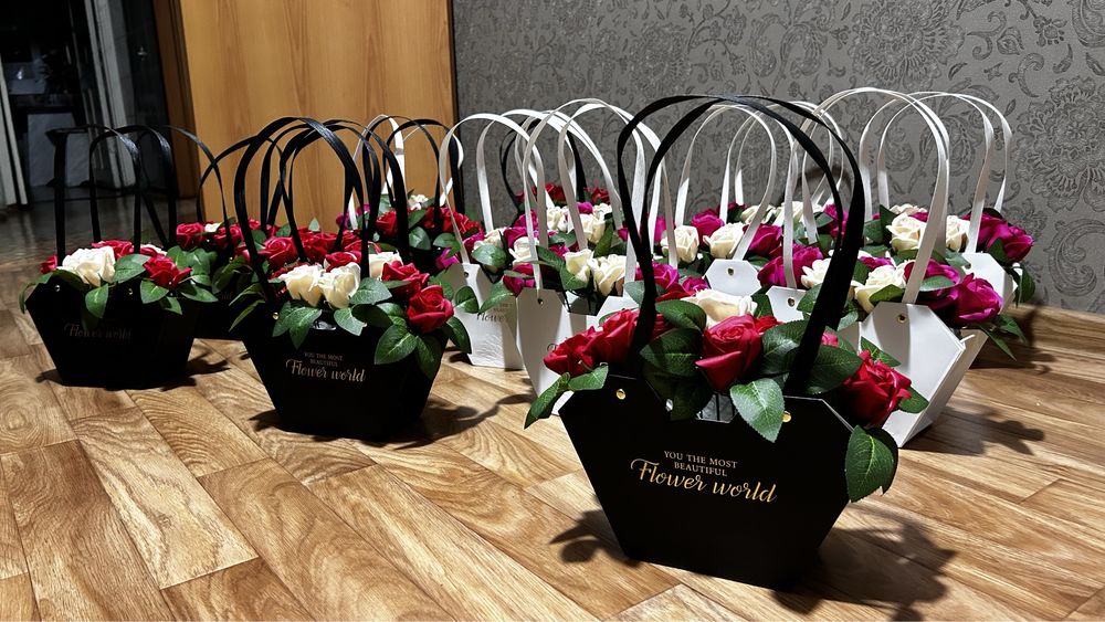 Букет из мыльных роз