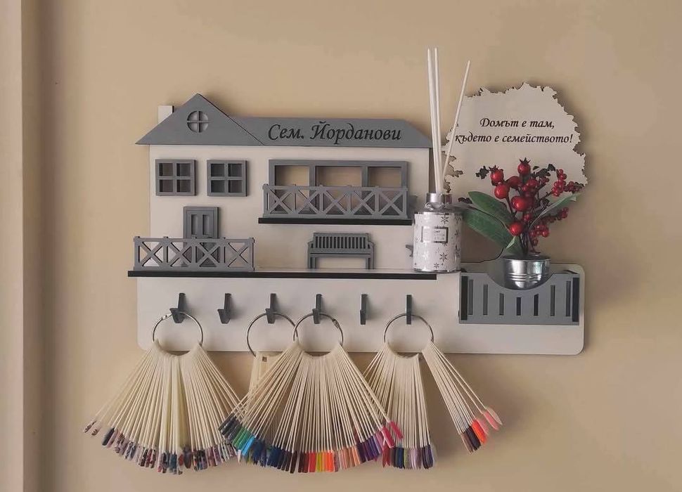 Закачалка за ключове кейхолдер ключодържател къщичка за ключове