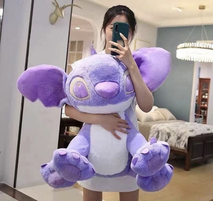 С ПОДАРЪК! Голям Плюшен лилав Стич 100см, плюшена играчка Стич, Stitch
