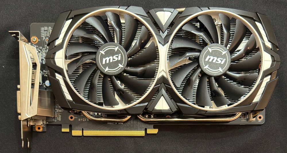 ТОП състояние Видео карта MSI GeForce GTX 1060 ARMOR 6G OCV1 GDDR5
