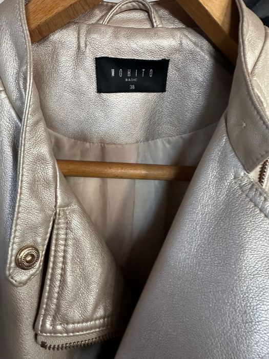 Кожено яке Mohito златисто