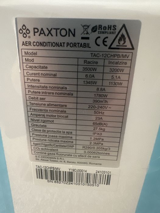 Aparat AC mobil nou folosit doar 2 saptamini