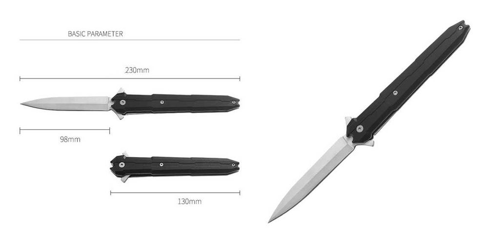 Cutit cu buton 2 fete rabatabil se deschide automat ! Nou ambalat!