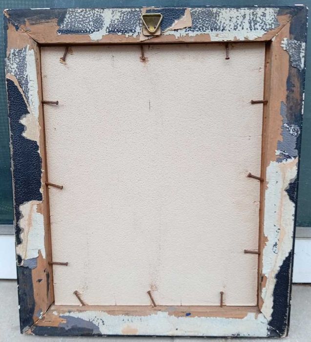 Tablou vechi - cap de copil - semnat S. Hentia 1900