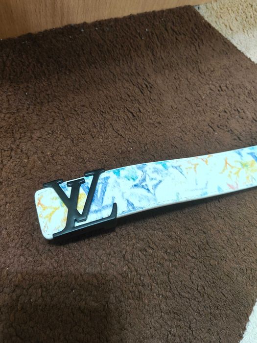 Curea Louis Vuitton Initiales Watercolor Monogram – 105 cm / 42 – Nouă