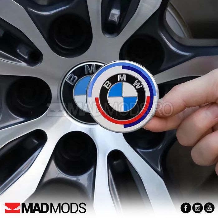 Set 4 capacele aniversare jante BMW 68mm, 60mm, 56mm Seria 1 2 3 4 5 6 7 i X M