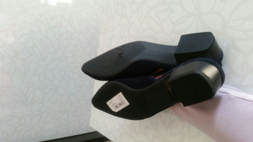 Pantofi balerini saboti noi 37 piele intoarsa naturala peter kaiser