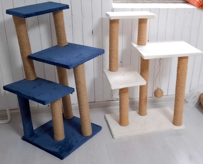 Катерушка за котки - син велур