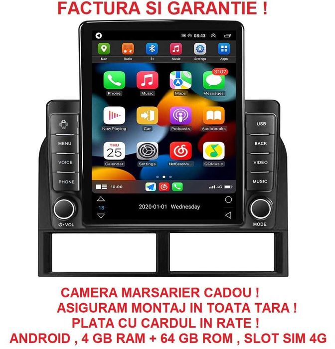 Navigatie Jeep Grand Cherokee 1999 - 2005 Ecran TESLA 9.7 inch 4GB RAM