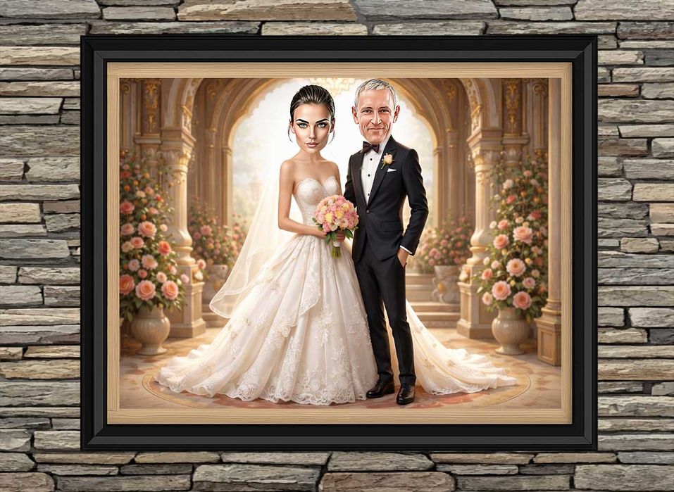 Дигитални карикатури-шарж по снимка-подарък за  завършване, бал,сватба