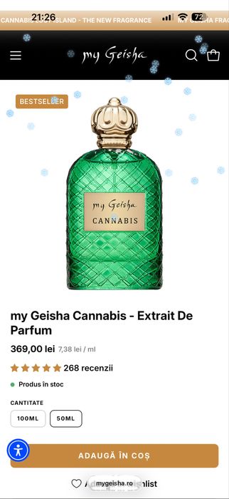 My Geisha Cannabis Extract de parfum 50 ml