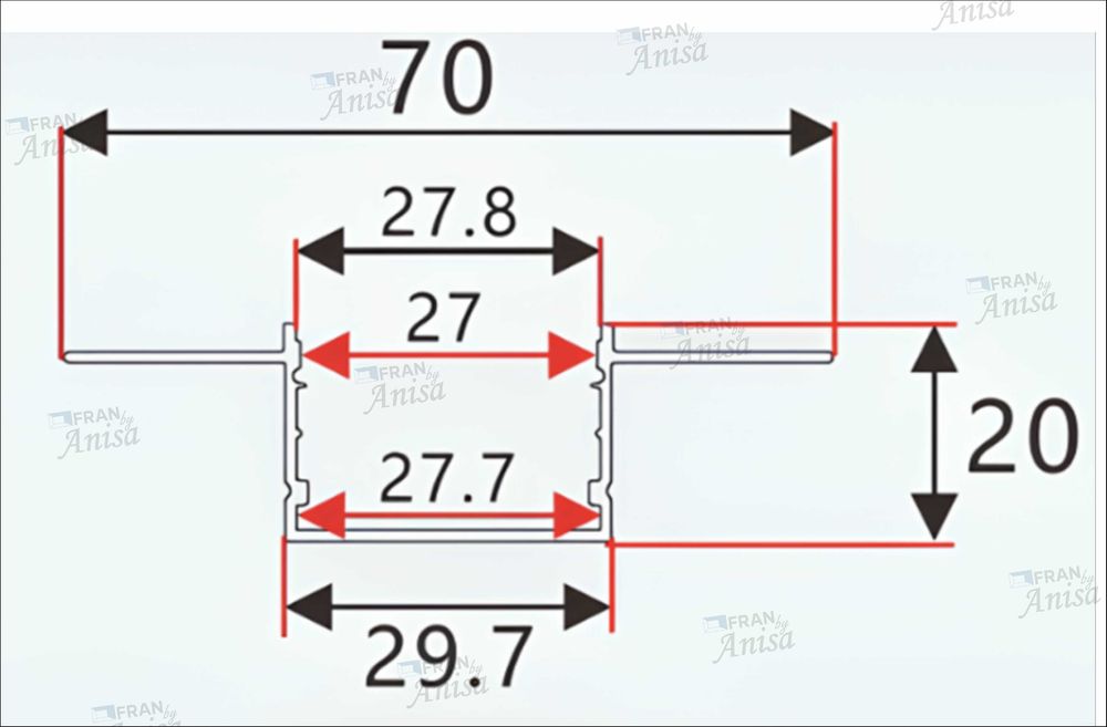 Световая линия профиль для гипсокартона 27мм