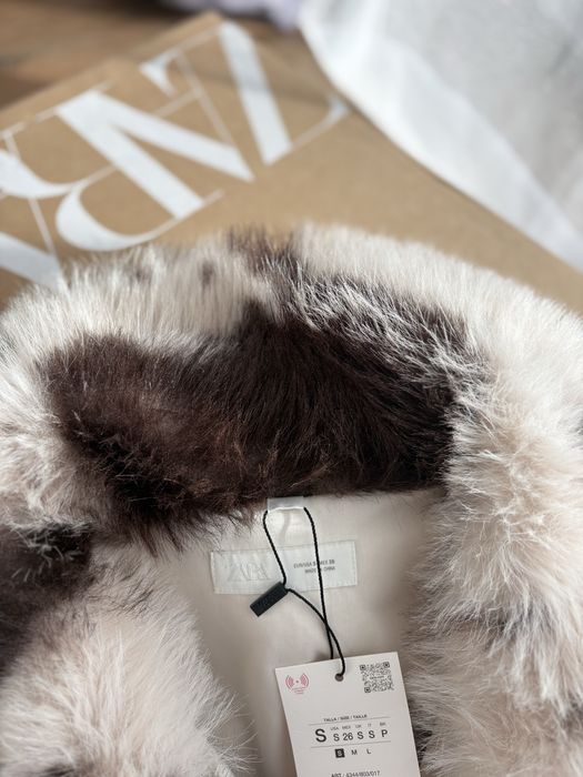 Blana Zara Faux Fur Animal Print Virala nouă