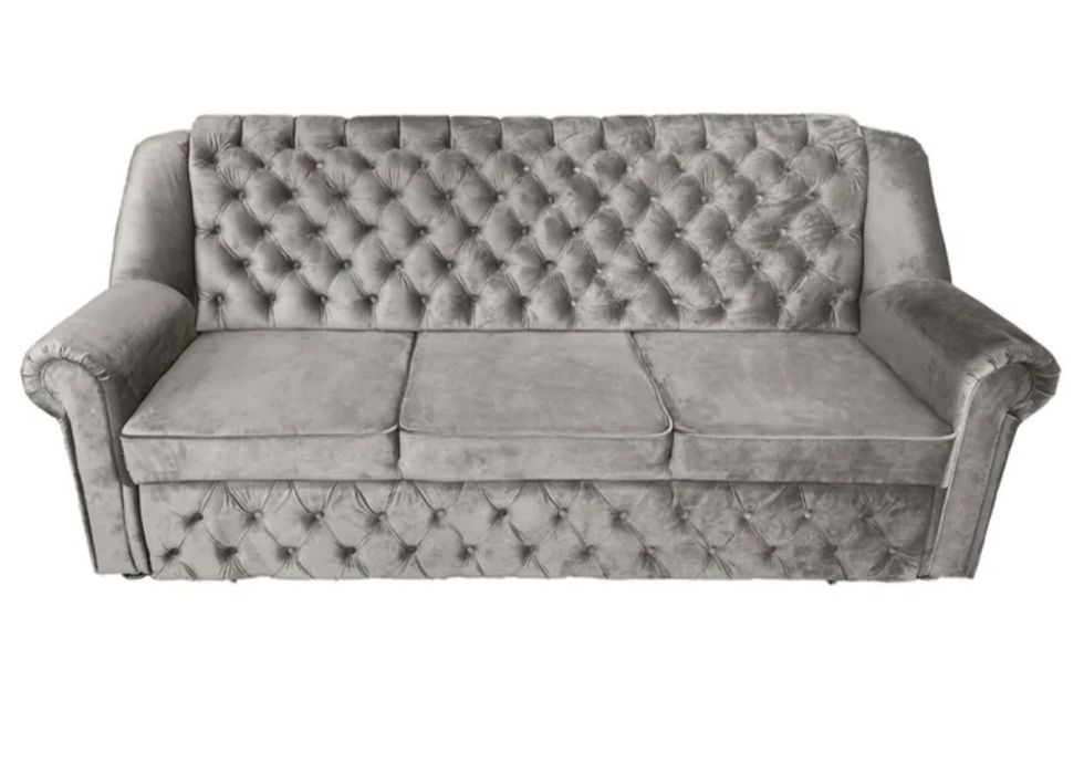 Canapea extensibila 3 locuri Ferdinand, gri, 237 x 90 x 105 cm