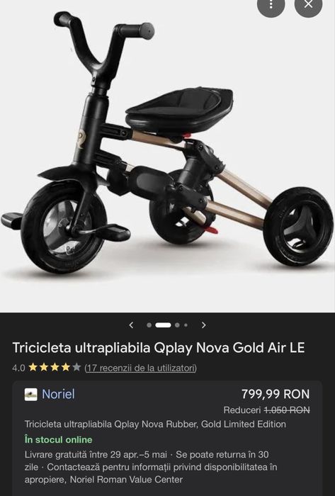 Tricicleta ultrapliabila Qplay Nova