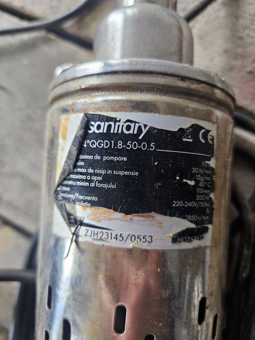 Vând pompa submersibila Sanitary QGD1.8-50-0.5 500W