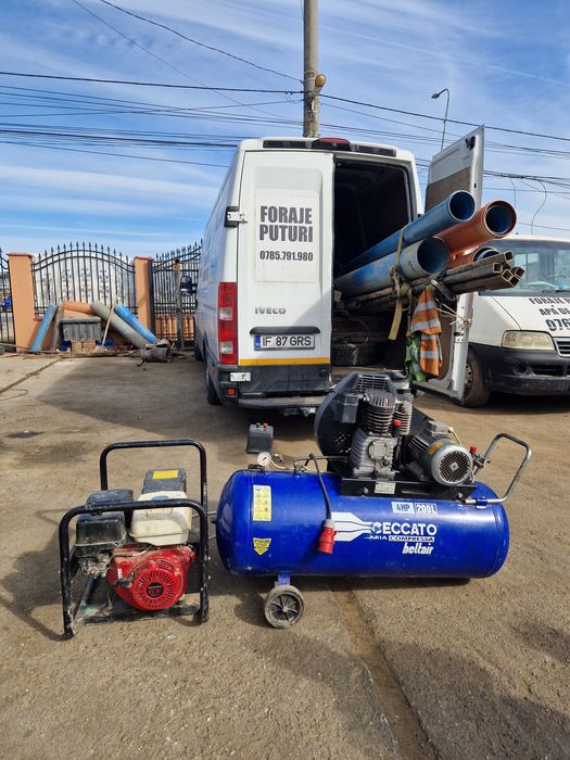 Executăm lucrări de foraje puțuri apa