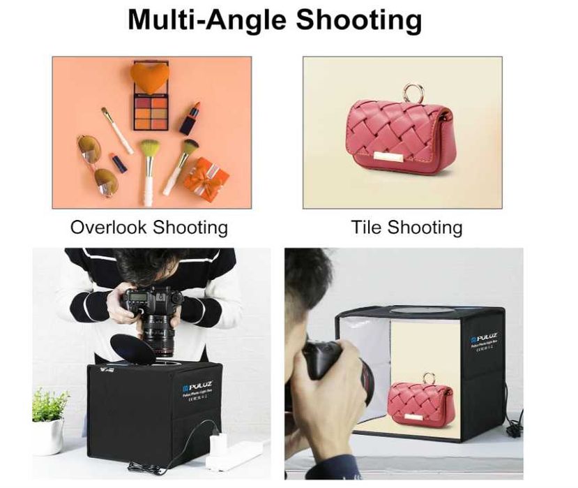 PULUZ 25 cm Cutie mică de fundal studio foto, pliabilă, portabilă