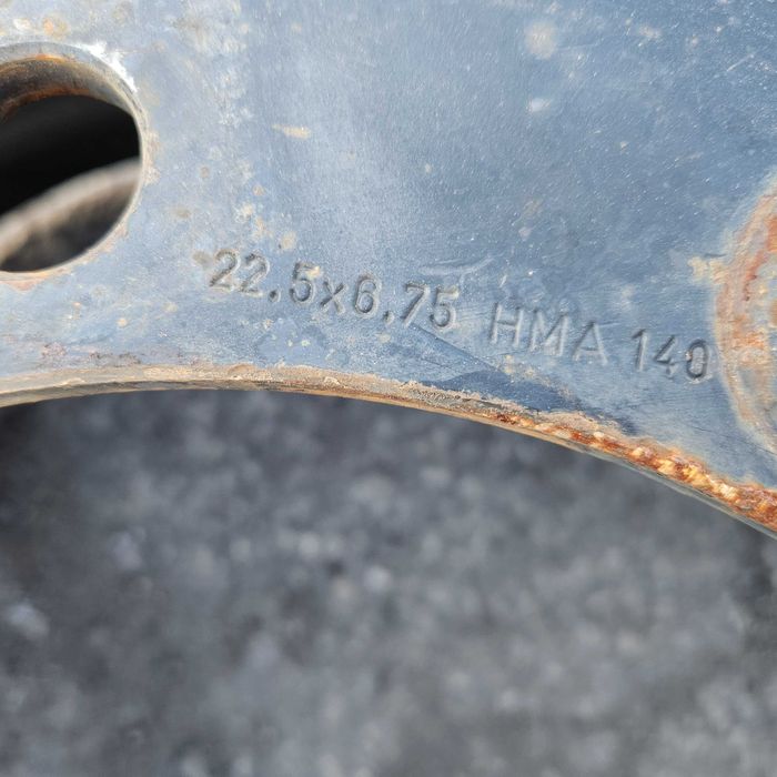 6 стоманени джанти 6.75x22.5 с 10 отвора Mercedes/MAN Germany KPZ