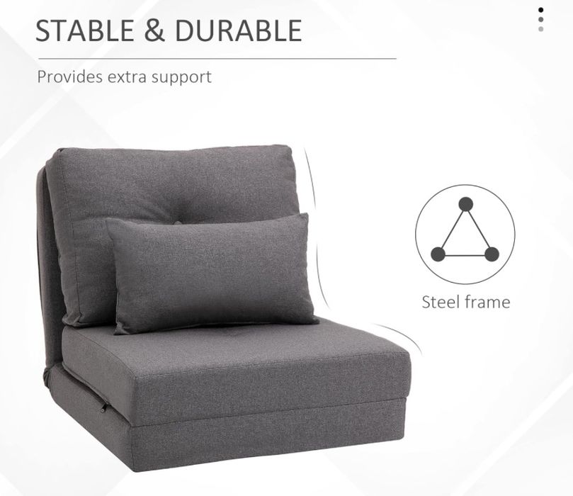 3 в 1 разтегателен сгъваем фотьойл HOMCOM