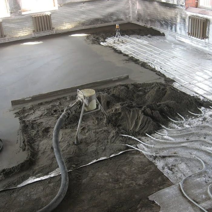 Полусухая стяжка пола.