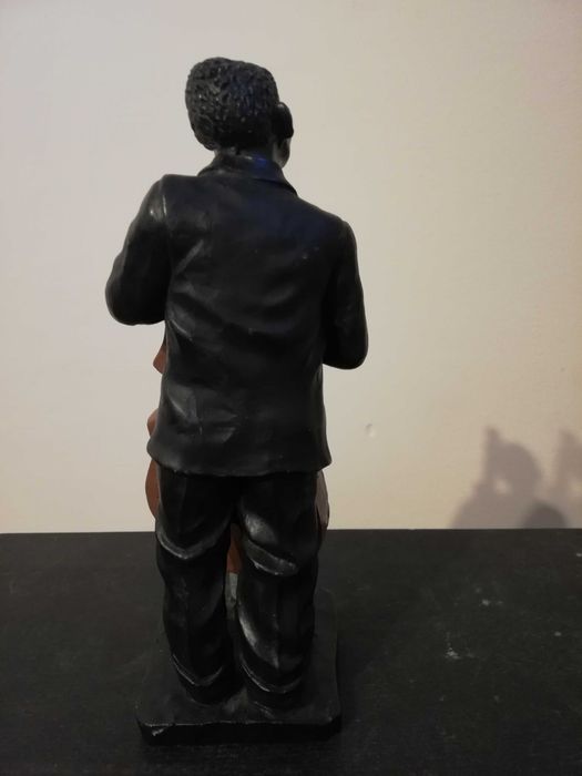 Statueta ceramica Contrabasist de jazz - stare Perfecta
