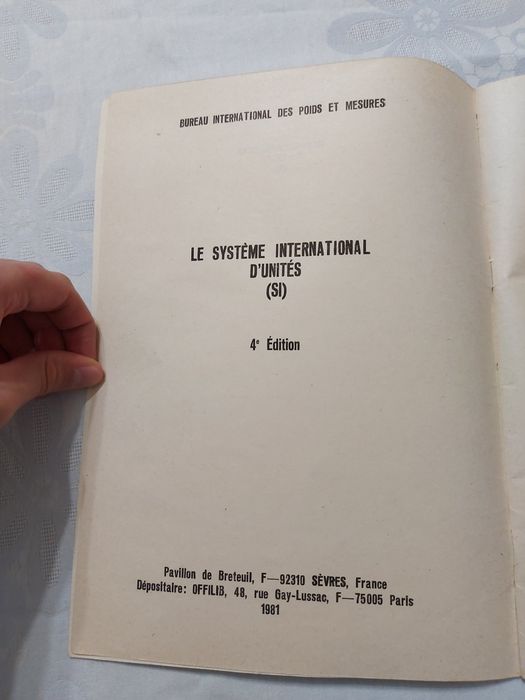 Sistemul Internațional De Unități (SI) București,1982