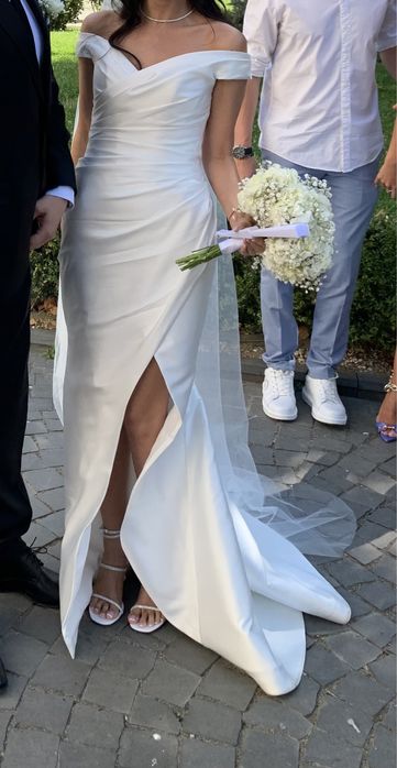 Rochie mireasa tafta mikado
