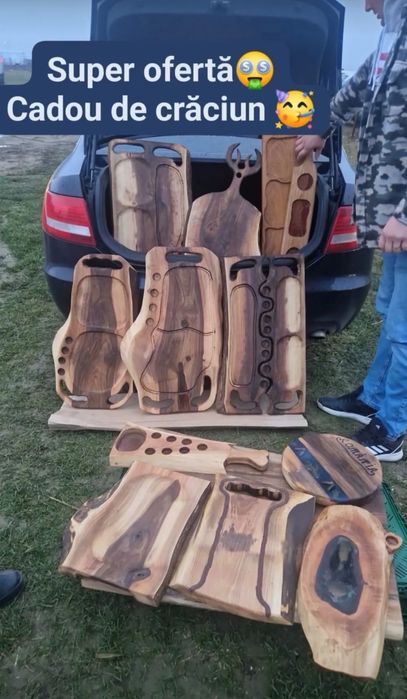 Tocătoare și platouri servire rustice